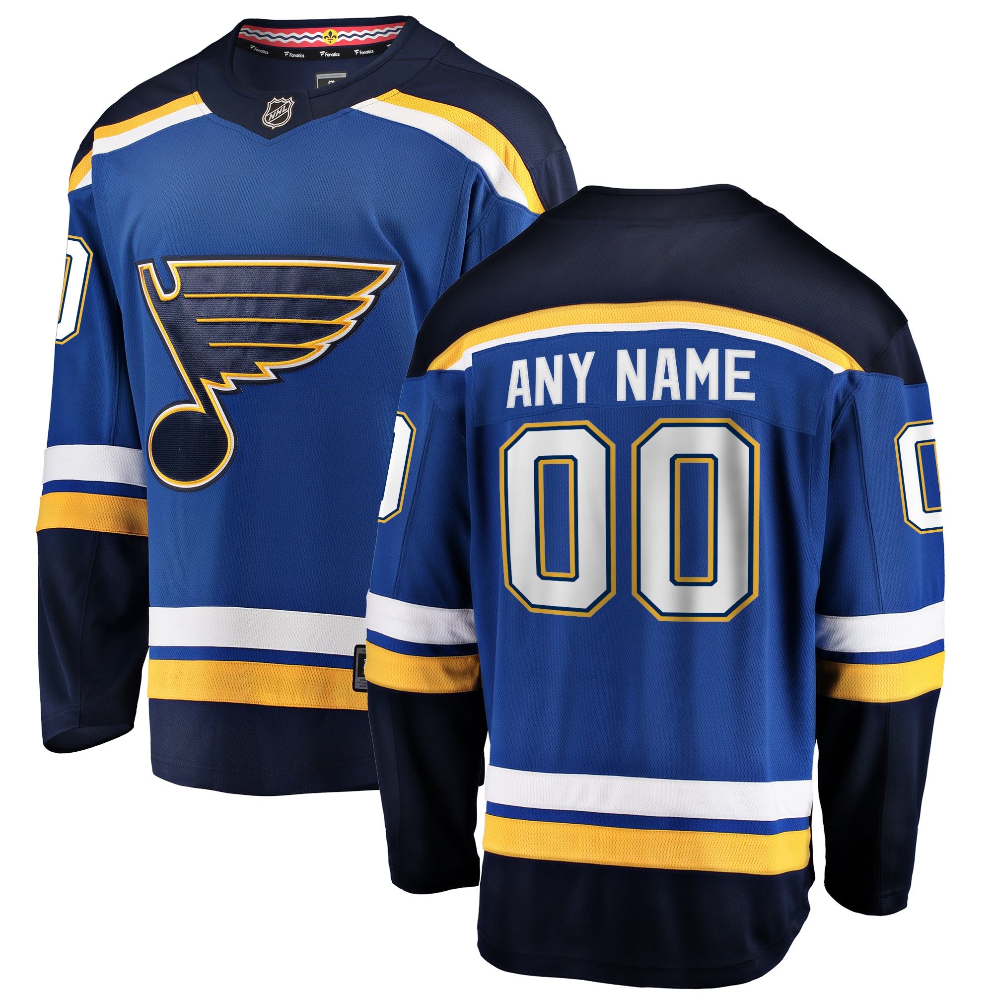 St. Louis Blues Branded Home Breakaway Custom Jersey – Blue