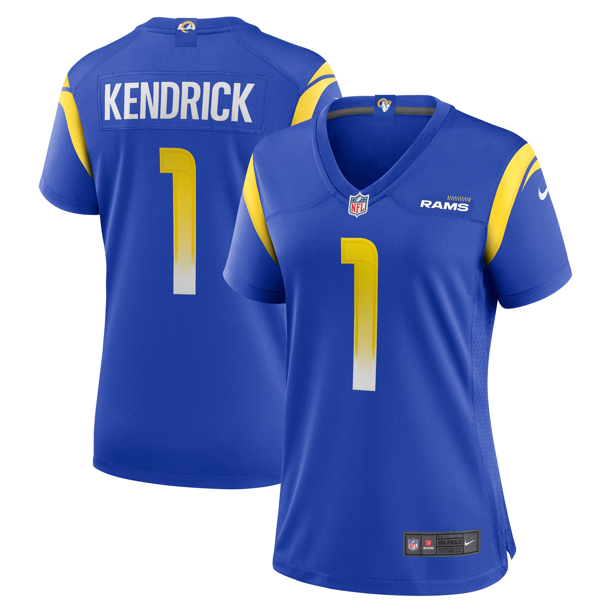 Derion Kendrick Los Angeles Rams Women's Home Game Jersey – Royal