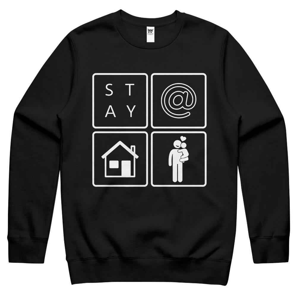 Mens Stay At Home Dad For Gift – S@H Squares Style Sahd Father’S Day Gift Crewneck Sweatshirt