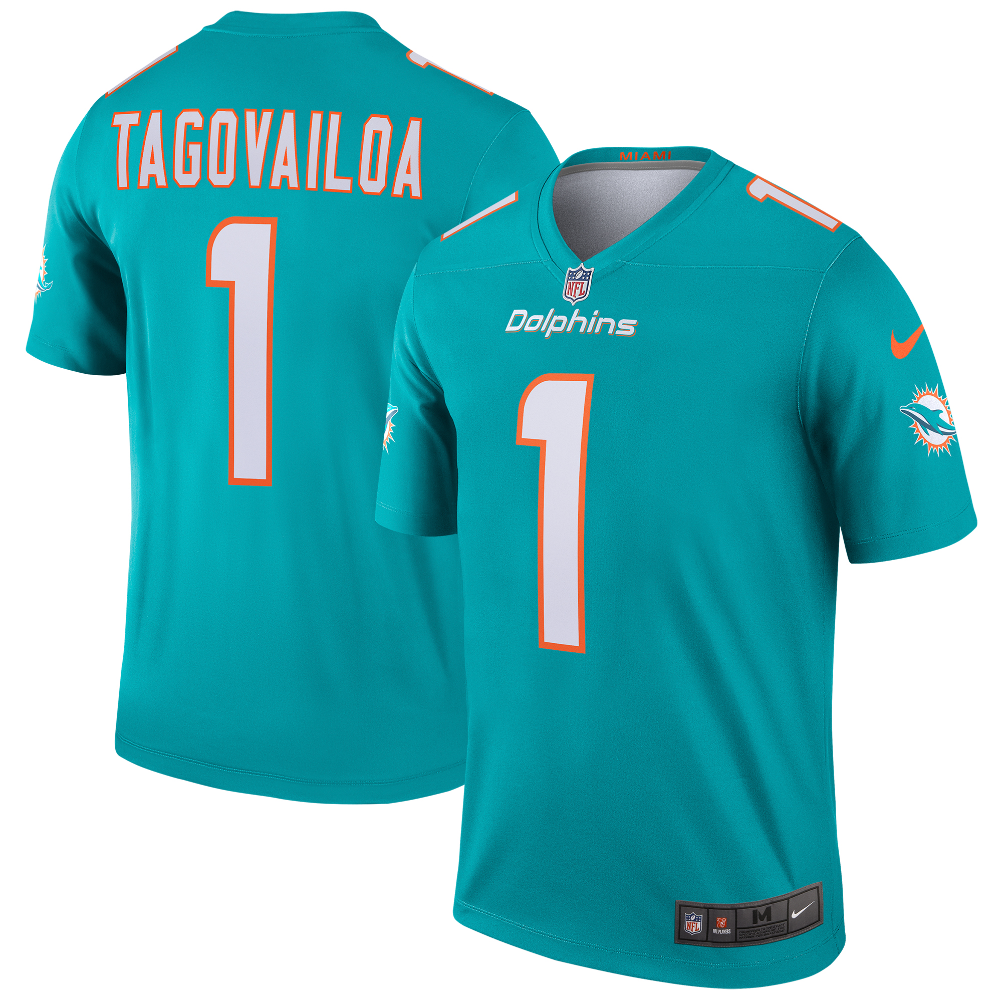 Men’s Miami Dolphins Tua Tagovailoa Aqua Legend Jersey