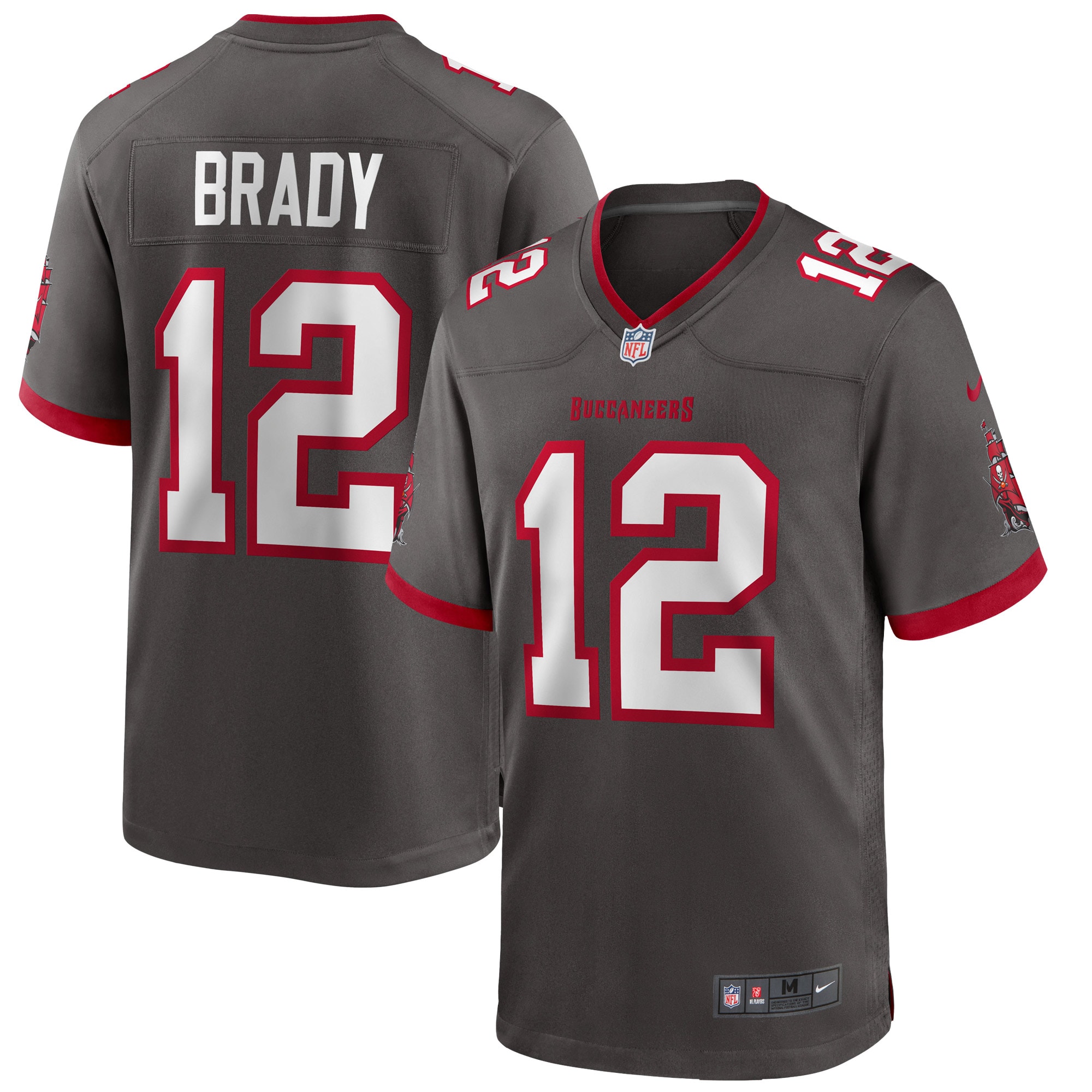 Tom Brady Tampa Bay Buccaneers Alternate Game Jersey – Pewter