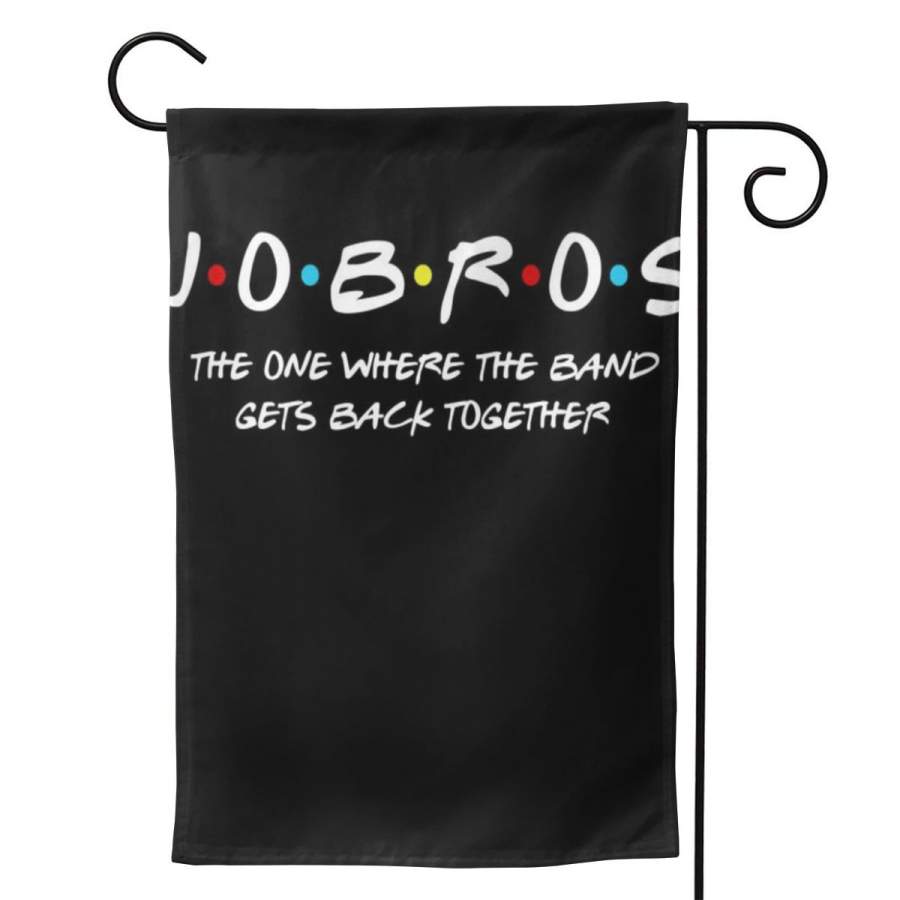 2 Pcs Garden Flag Jobros The One Where The Band Get Back Together Horizontal Poster 12.5″x18″ -Mothers Day, Birthday Gifts for Mom, Dad, Wife, Husband, Daughters, Grandma, Friends