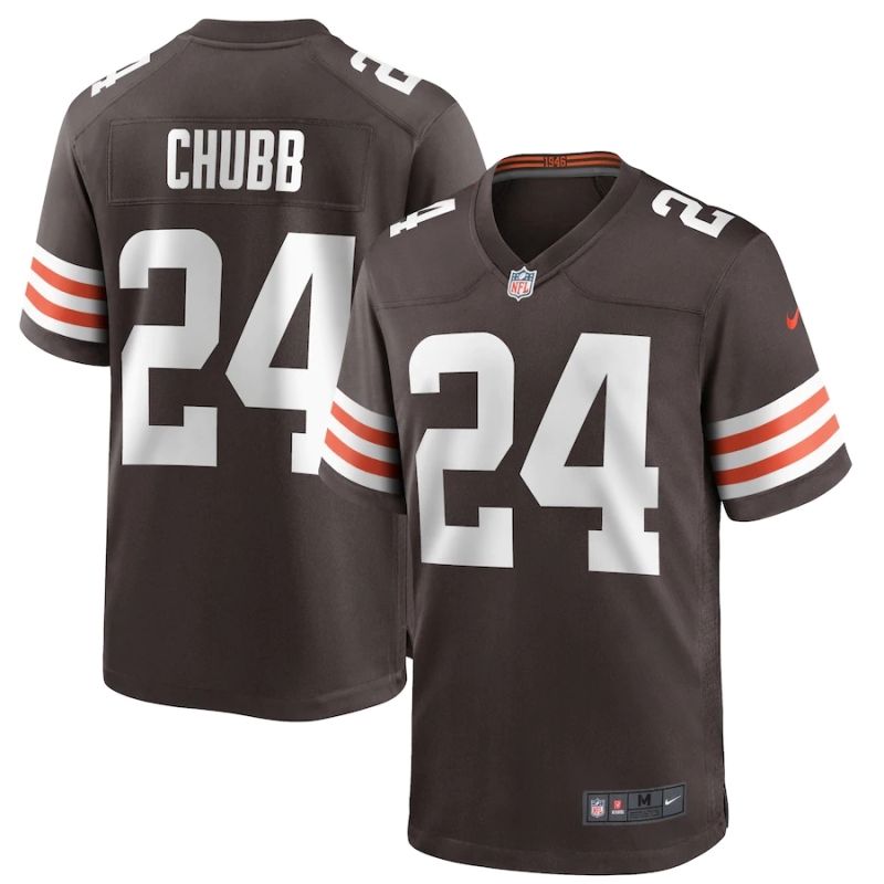 Cleveland Browns Nick Chubb #24 NFL 2020 New Arrival Black Jersey Gifts For Fans