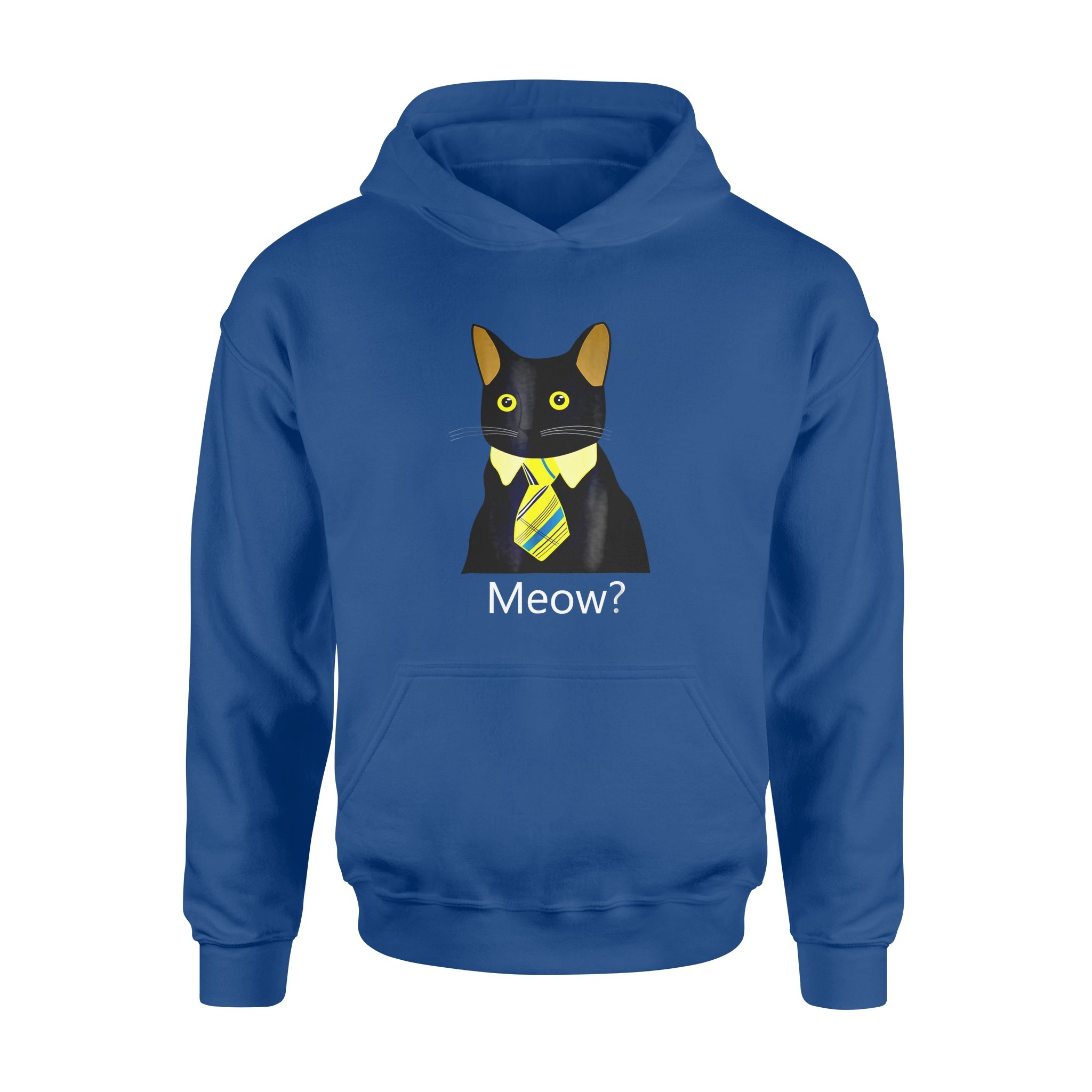 Animals gift idea Black Business Cat Kitten With Yellow Tie T-Shirt – Standard Hoodie