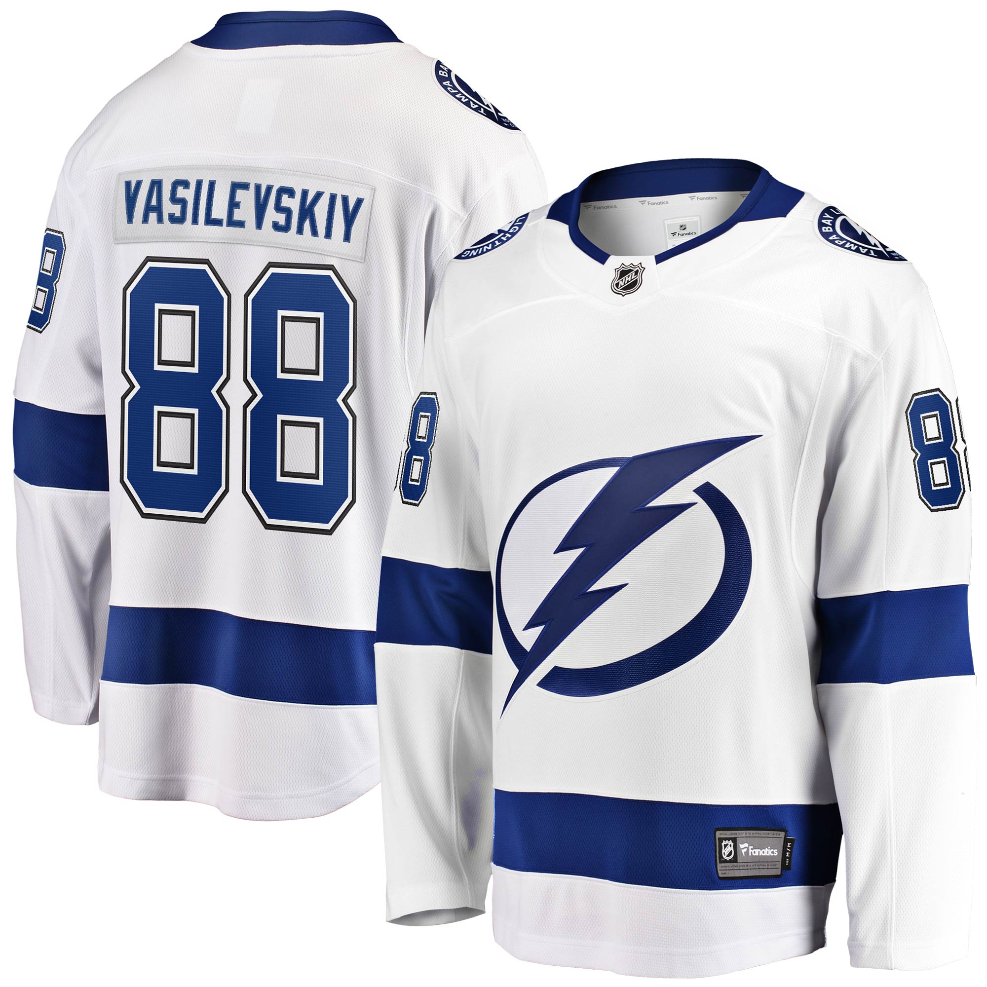 Andrei Vasilevskiy Tampa Bay Lightning Branded Away Premier Breakaway Player Jersey – White