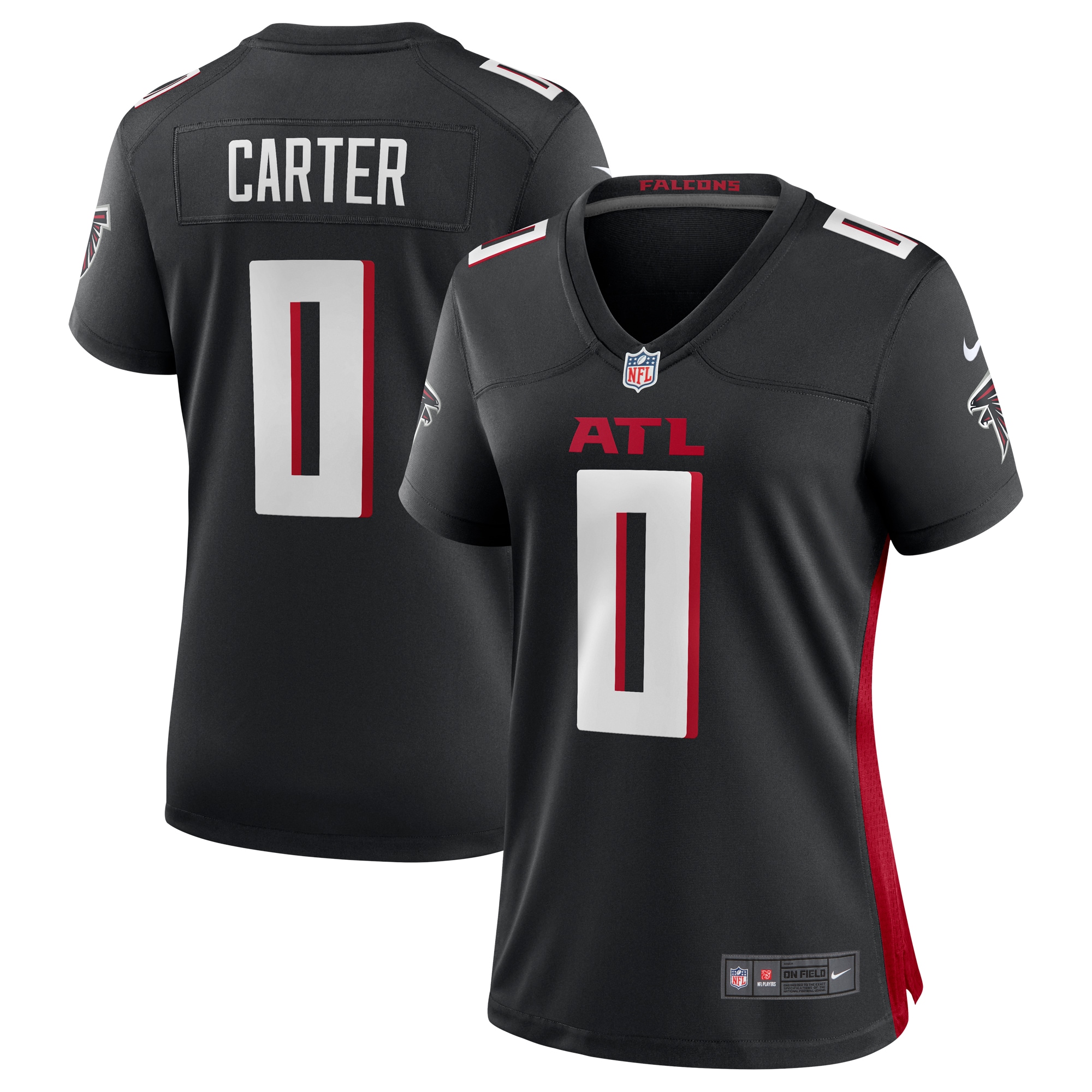 Women’s Atlanta Falcons Lorenzo Carter Black Game Player Jersey