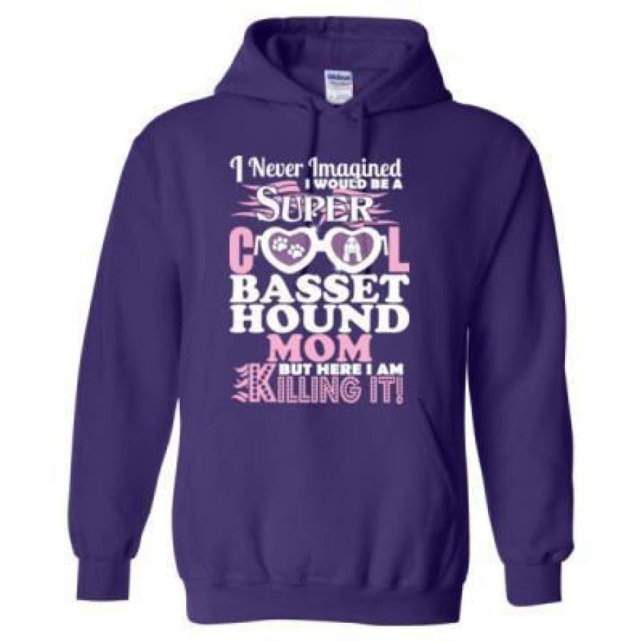 AGR I Never Imagined I Would Be A Super Cool Basset Hound Mom But I Am Killing It – Heavy Blend™ Hooded Sweatshirt