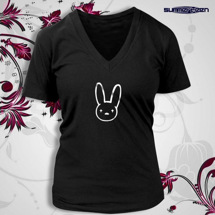 Bad Bunny Hoodie Reggaeton Music Women’S V Neck