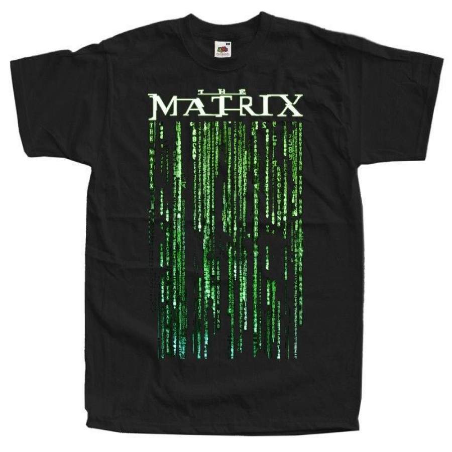 The Matrix Movie Poster Keanu Reeves Mens Casual Tops Cotton T Shirt