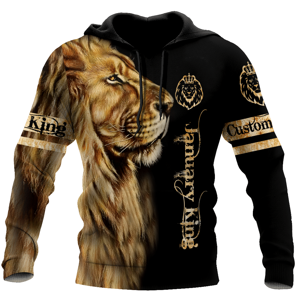 USATOPDEAL.COM – Custom Name January King Lion  3D All Over Printed  Unisex Shirt