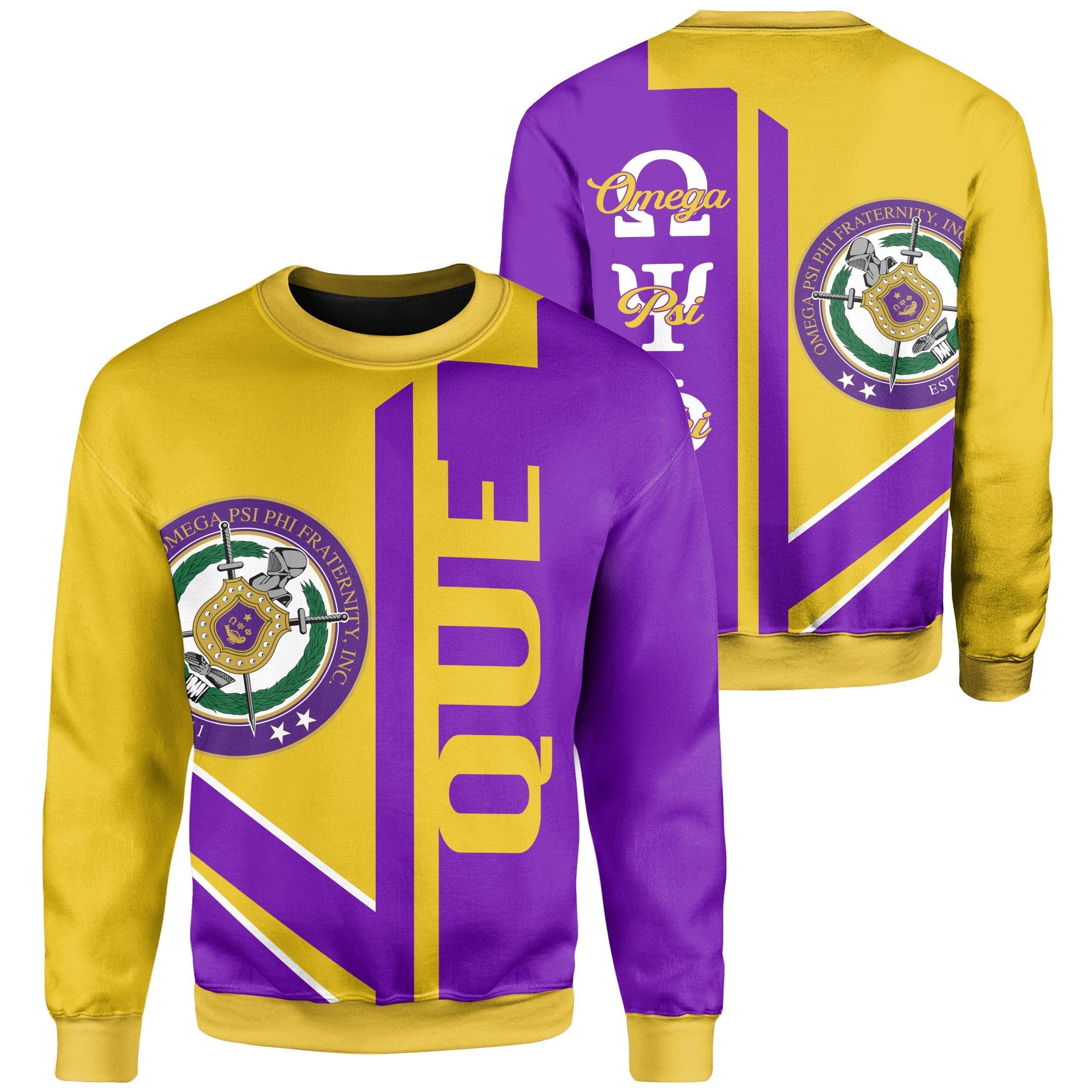 Fraternity Sweatshirt – Omega Psi Phi Half Concept Sweatshirt