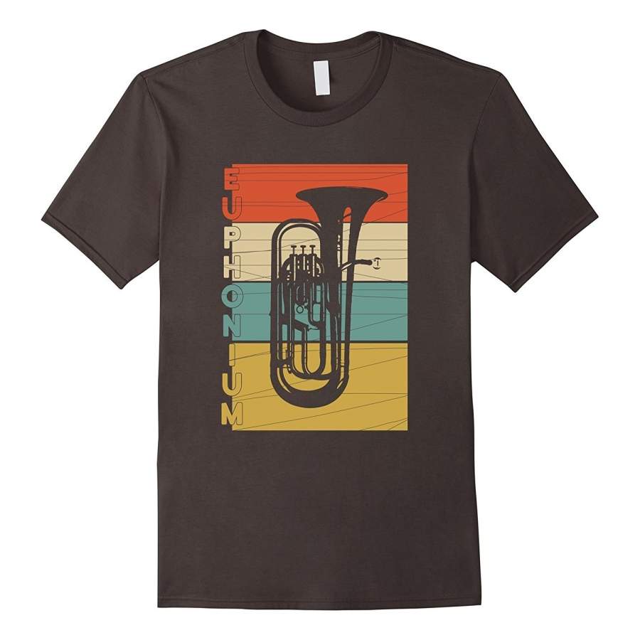 Vintage Euphonium T-Shirt Distressed Men Summer T-Shirt