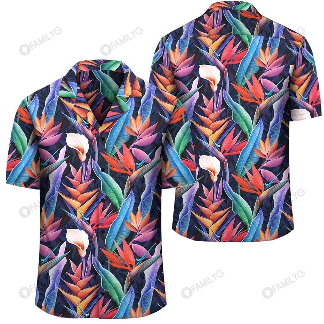 Tropical Flower Hawaiian Shirt Summer Hawaiian For Men, Women, Couple