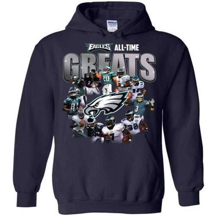 Official Philadelphia Eagles all time greats all players signature Hoodie