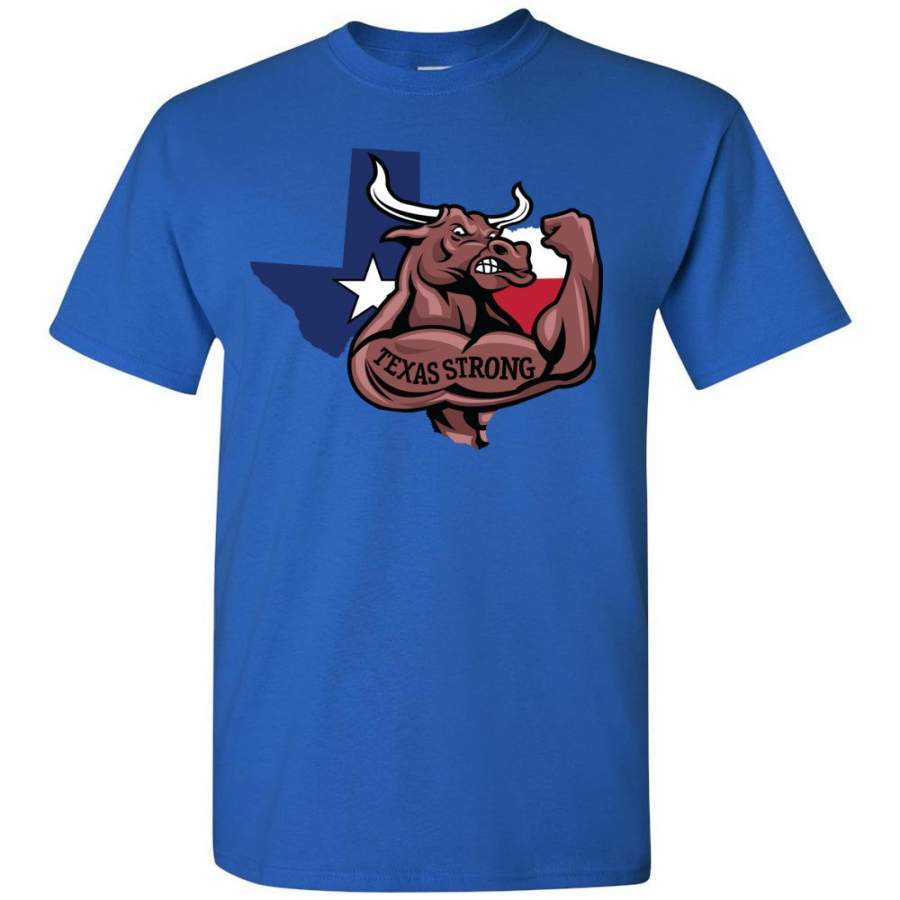 Texas Strong T Shirt With Longhorn