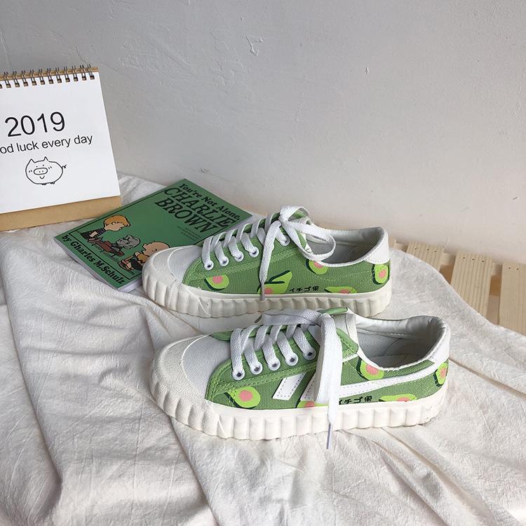 Avocado Printed Custom Sneakers