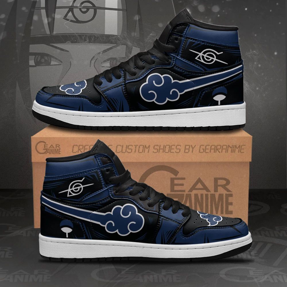 Akatsuki Sneakers Blue Custom Naruto Anime Shoes Unisex Men Women