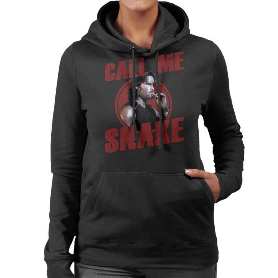 Escape From New York Call Me Snake Eyepatch Women’s Hooded Sweatshirt