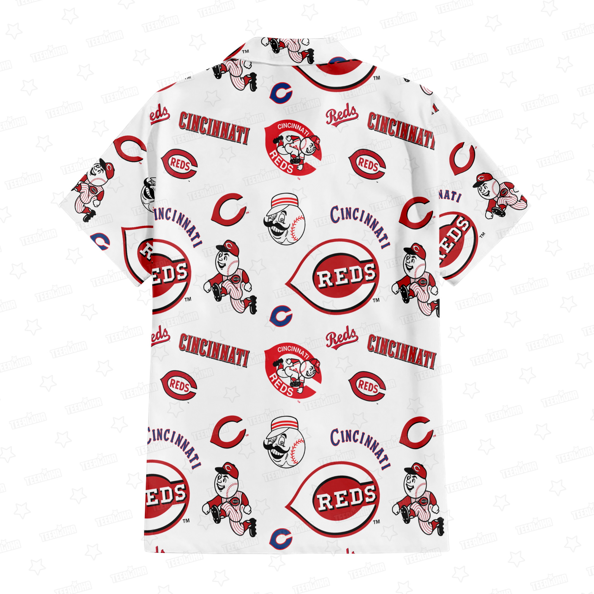 Cincinnati Reds Heritage Emblem Hawaiian Shirt