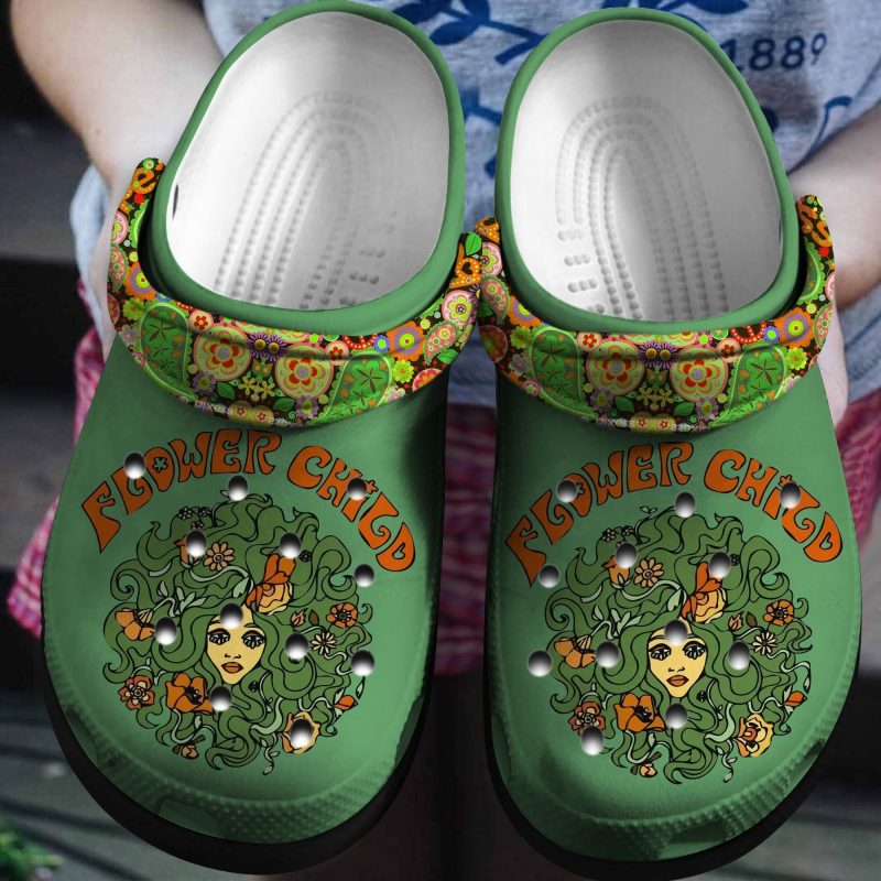 Flower Child Shoes – Girl Art clogs Gift For Birthday