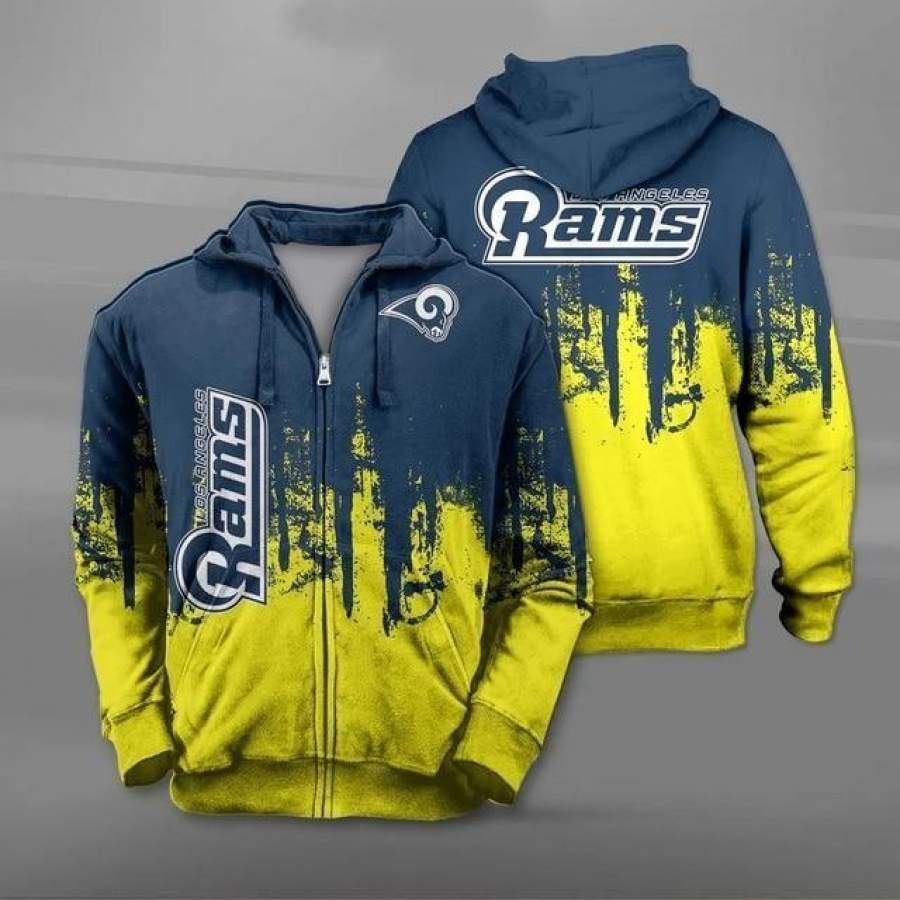 Los Angeles Rams Zipper Hoodie Unisex 3D All Over Print