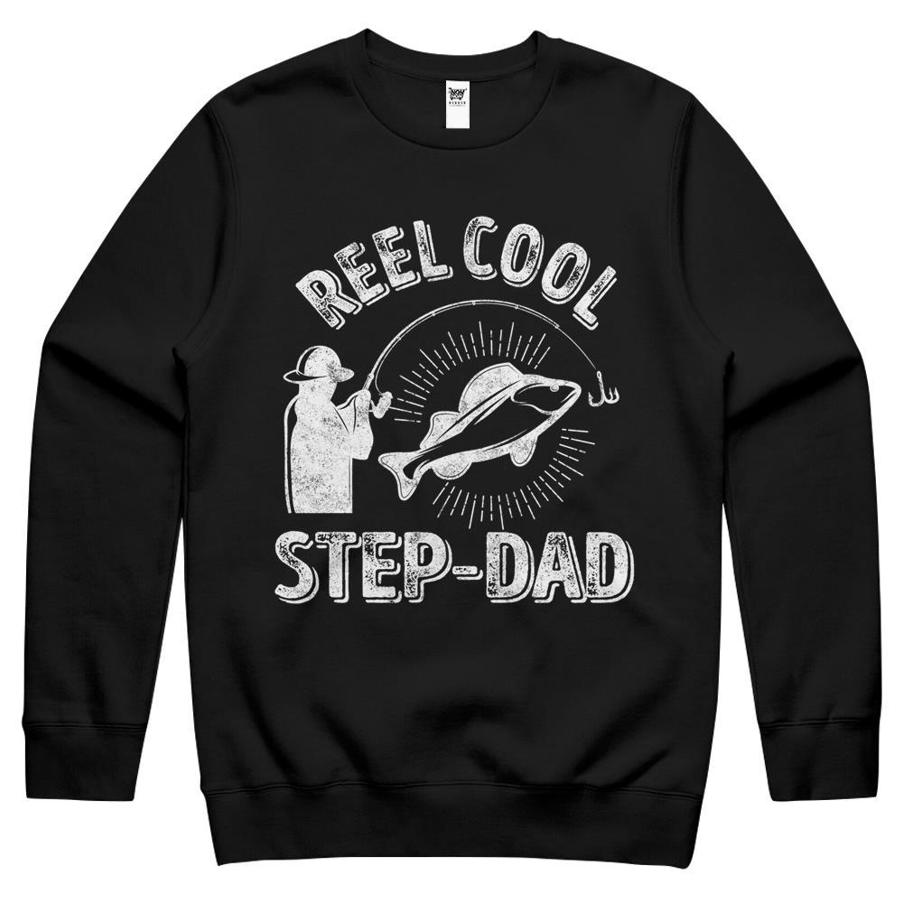 Best Step Dad Ever Vintage American Flag Gift Fathers Day Crewneck Sweatshirt