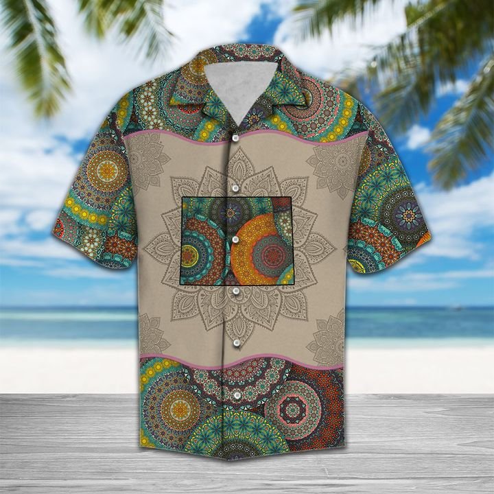 Awesome Wyoming Mandala Hawaiian Shirt Summer Button Up For Men, Women, Couple