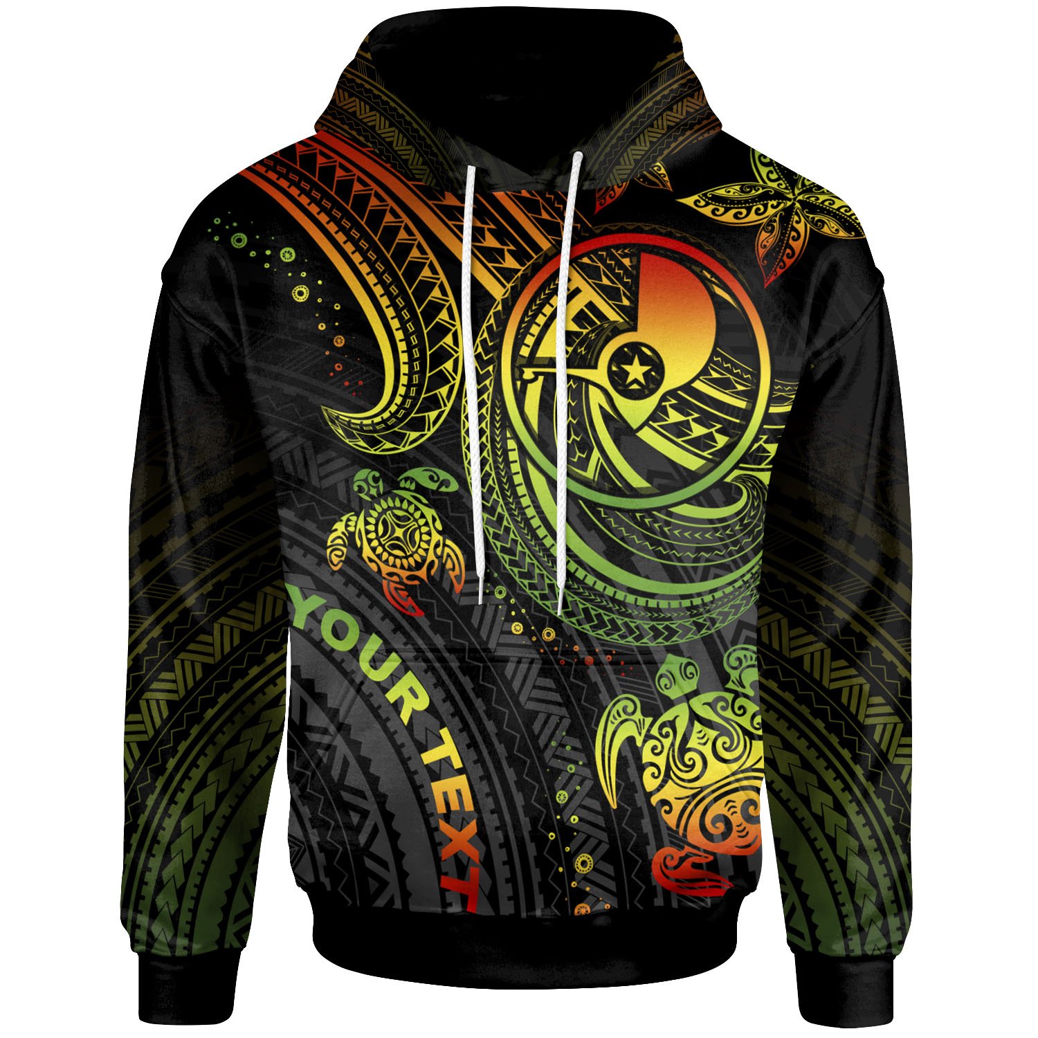 Yap Custom Personalised Hoodie – Reggae Turtle – BN26