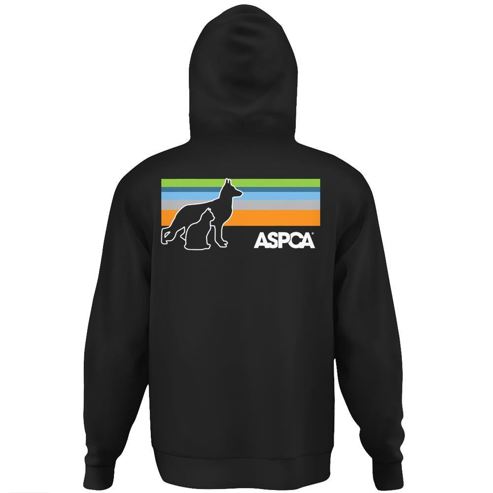 Aspca Retro Dark Hoodie Print On Back