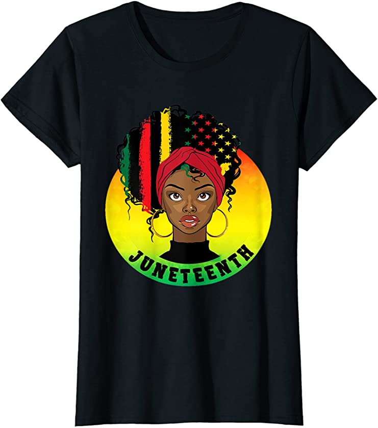 Womens Black Girl Magic Melanin Juneteenth Girl Women Freedom T-Shirt