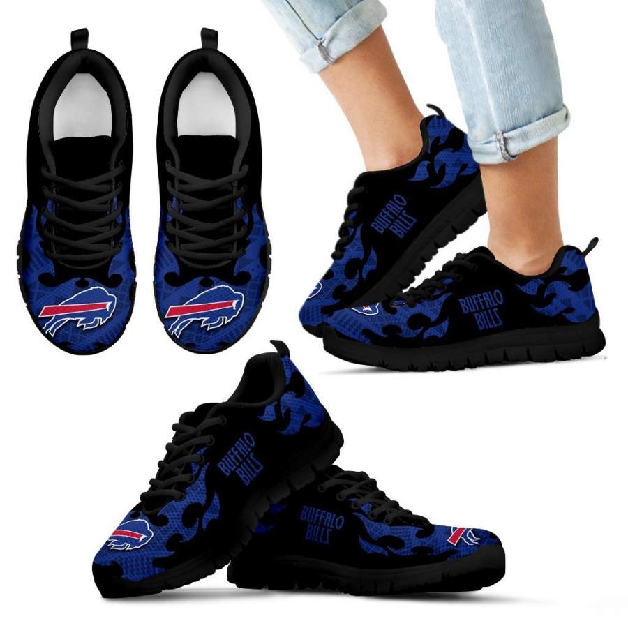 Tribal Flames Pattern Buffalo Bills Sneakers