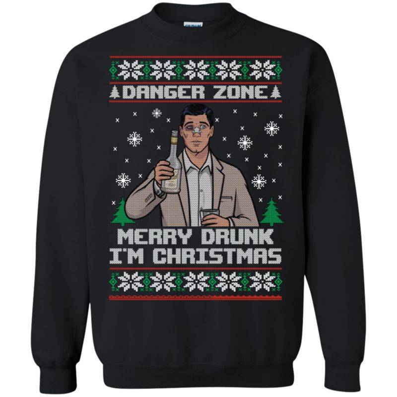 Shop Order Ugly Christmas Sweaters A Danger Zone Merry Drunk Hoodies Sweatshirts