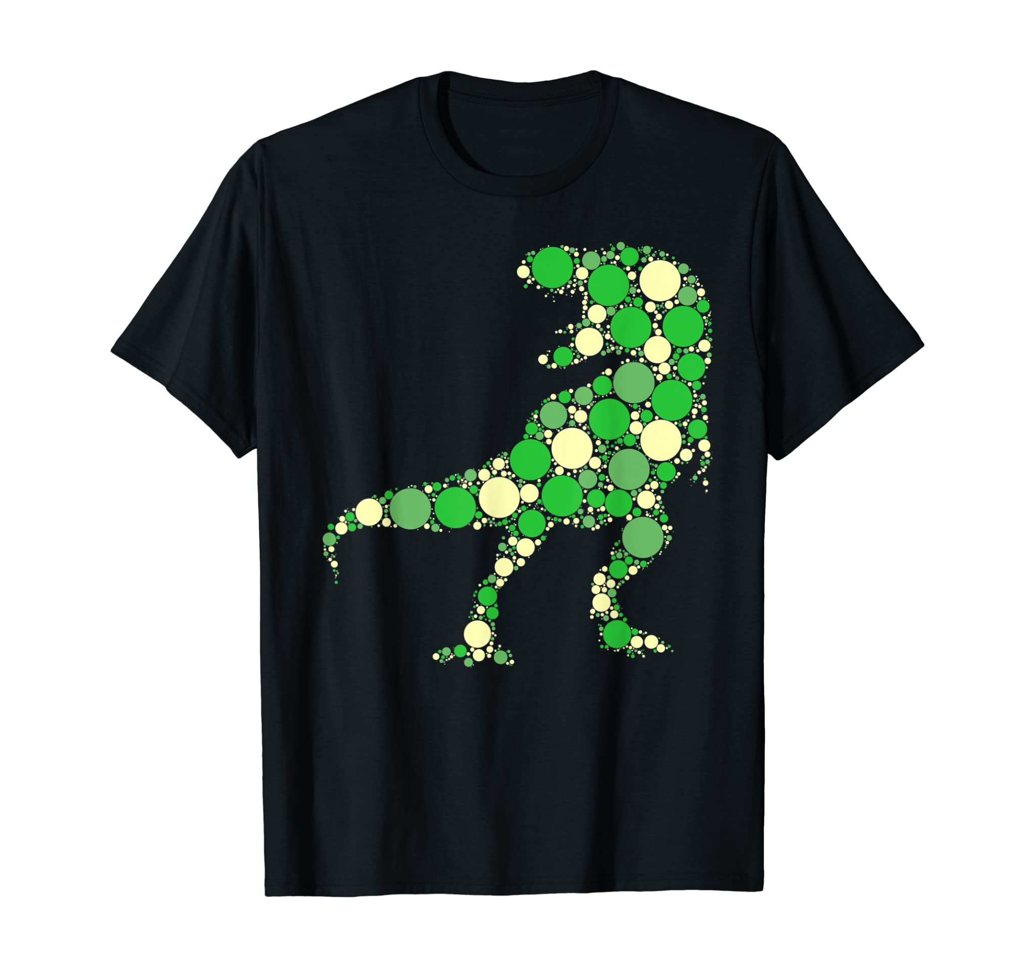 Green Polka Dot T Rex Dinosaur International Dot Day T-Shirt