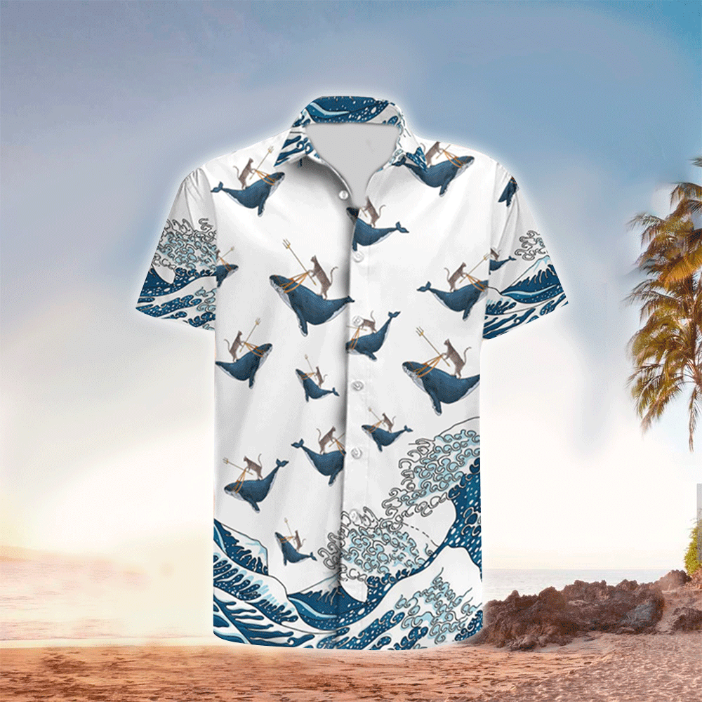 Whale Hawaii 3D Hawaiian Shirt