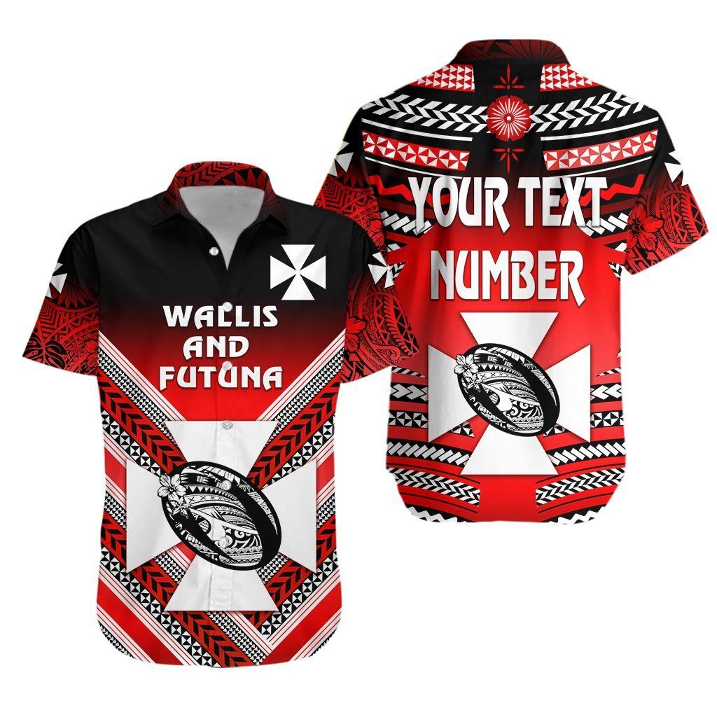 Wallis And Futuna Rugby Hawaiian Shirt, Custom Text And Number Creative Style K8