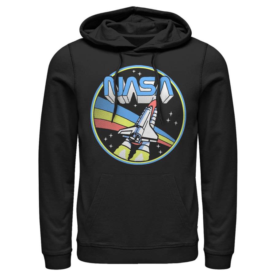 NASA Men’s Retro Pop Circle Portrait Logo  Lightweight Hoodie