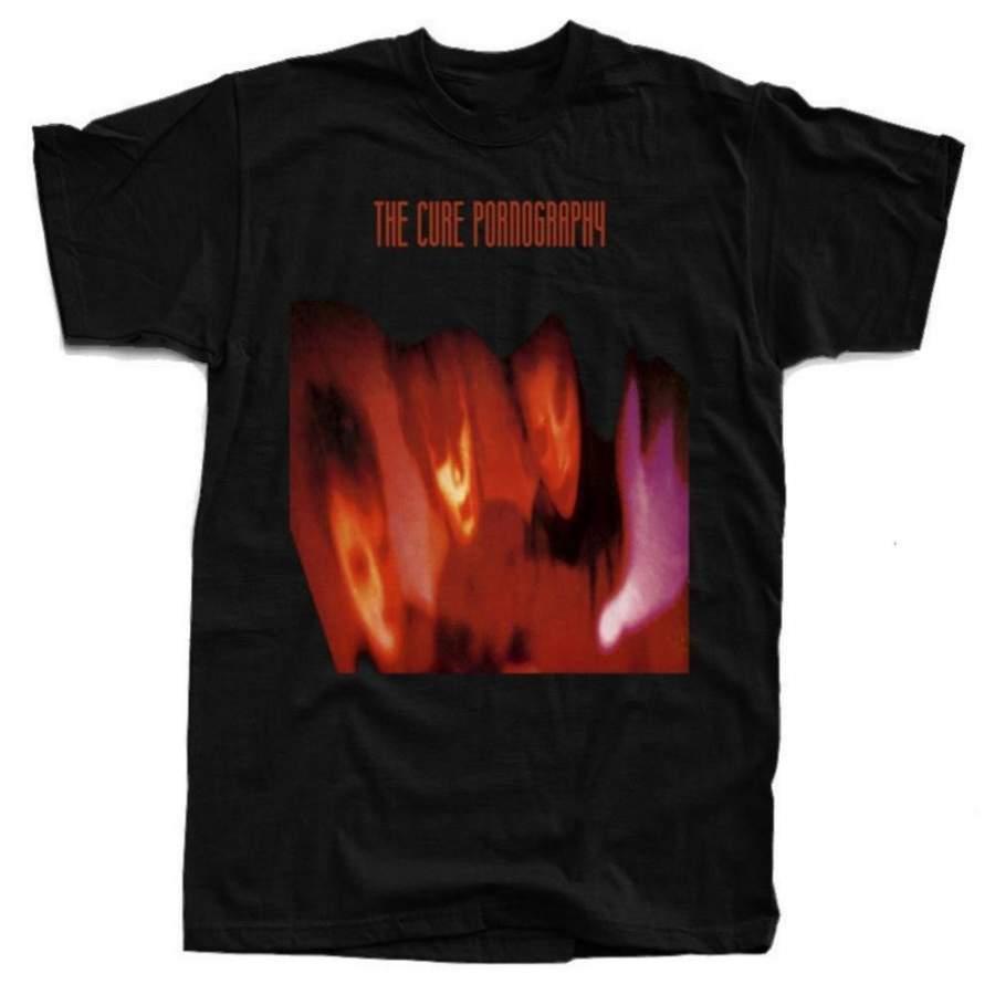 The Cure Pornography T-Shirt (Black) Men’S Fashion Short Sleeves Cotton Tops Clothing