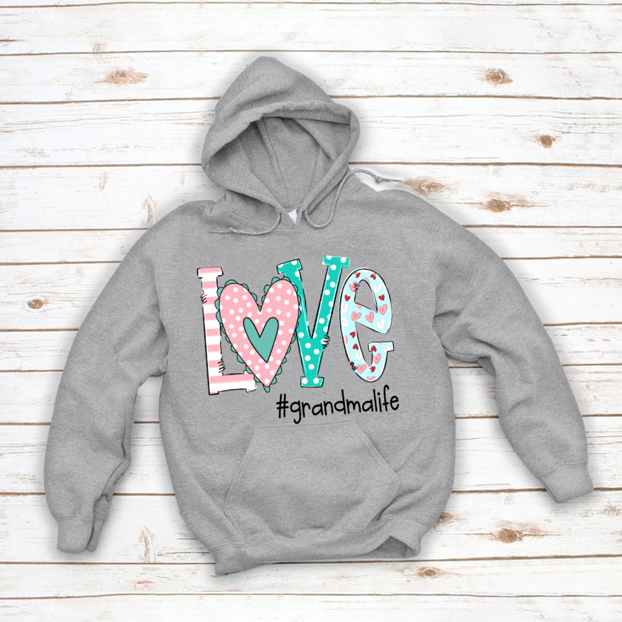 Personalized Love Grandma Life Art Hoodie