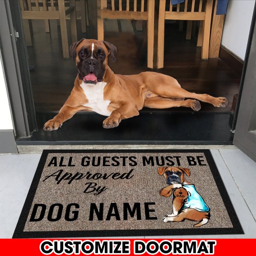 Boxer I Love  Dad-Mat3 Custom Doormat All Over Printed(6888)