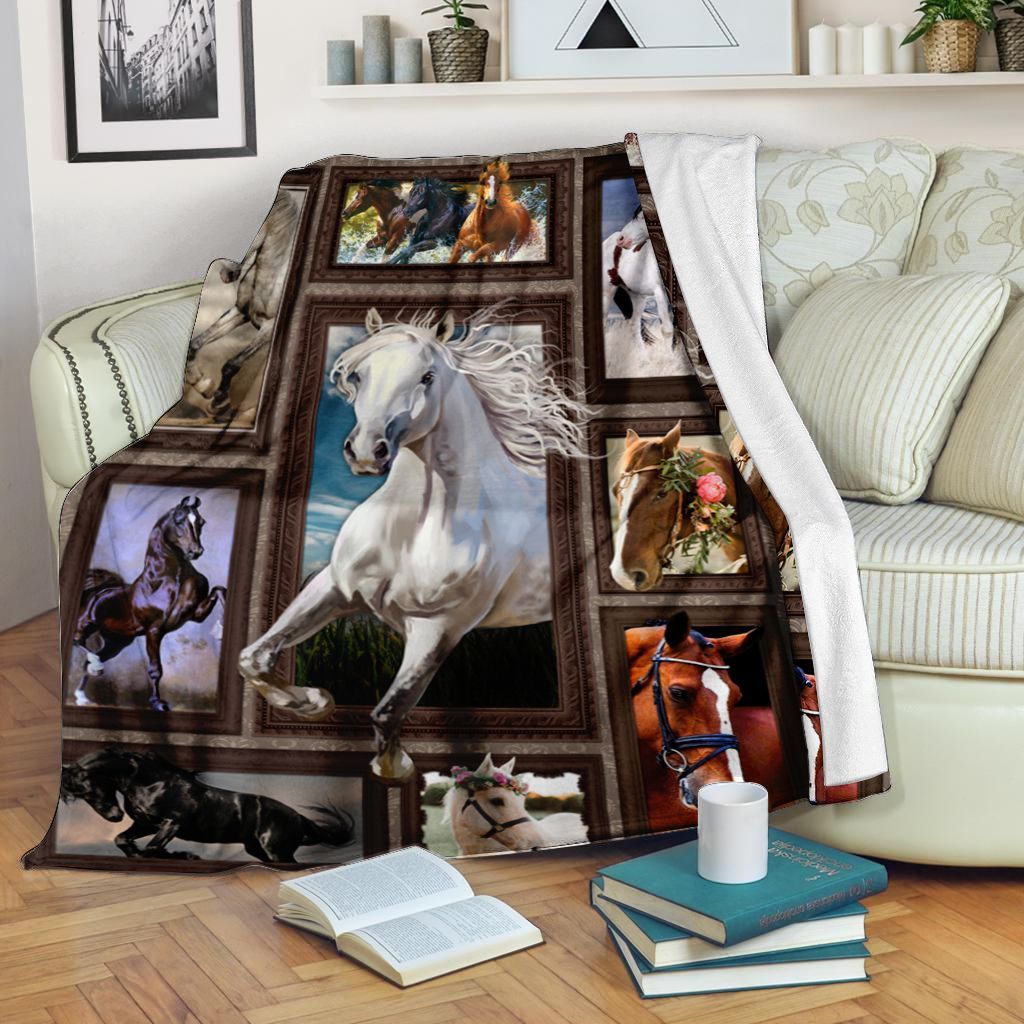 3D Horse Fleece Blanket Quilt Blanket Justbeperfect Shop