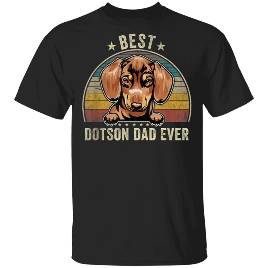 Mens Vintage Red Dachshund Gifts Best Dotson Dad Daddy TShirt