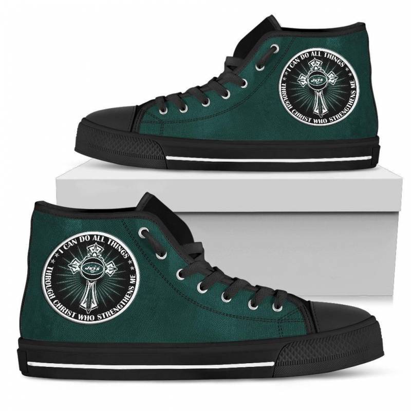 I Can Do All Things Through Christ Who Strengthens Me New York Jets High Top Shoes #515