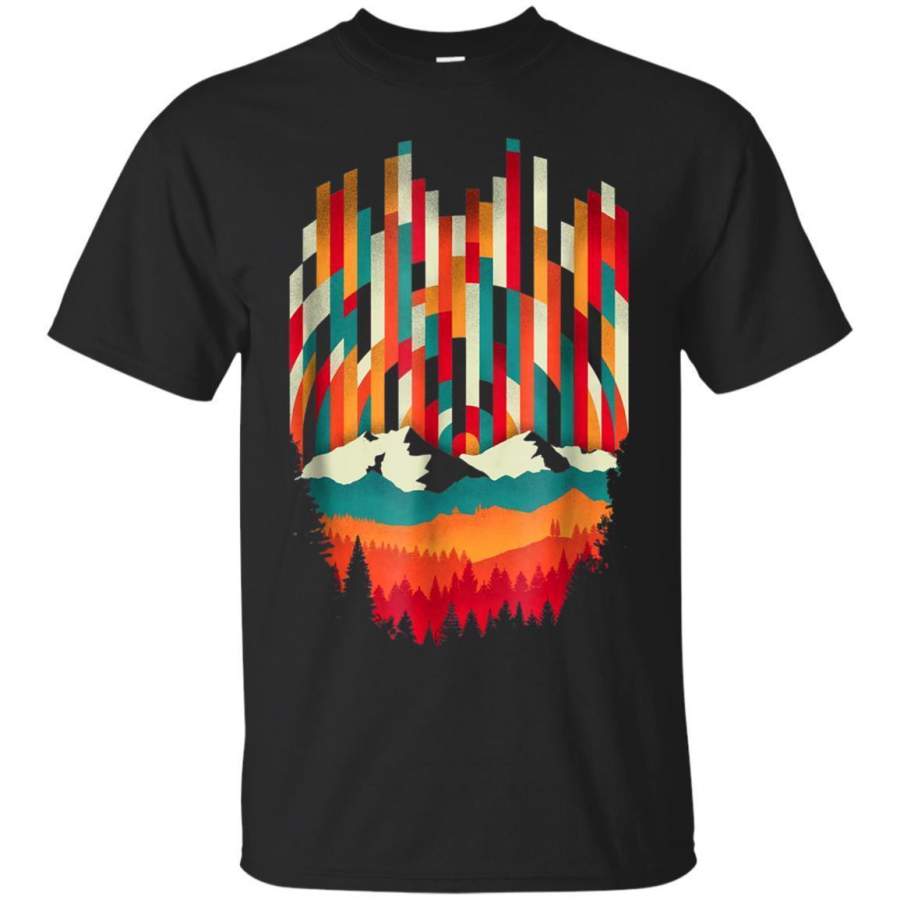 AGR Minimal Mountains Sun Woods Geometry Outdoor Hiking Tshirt Jaq T-shirt