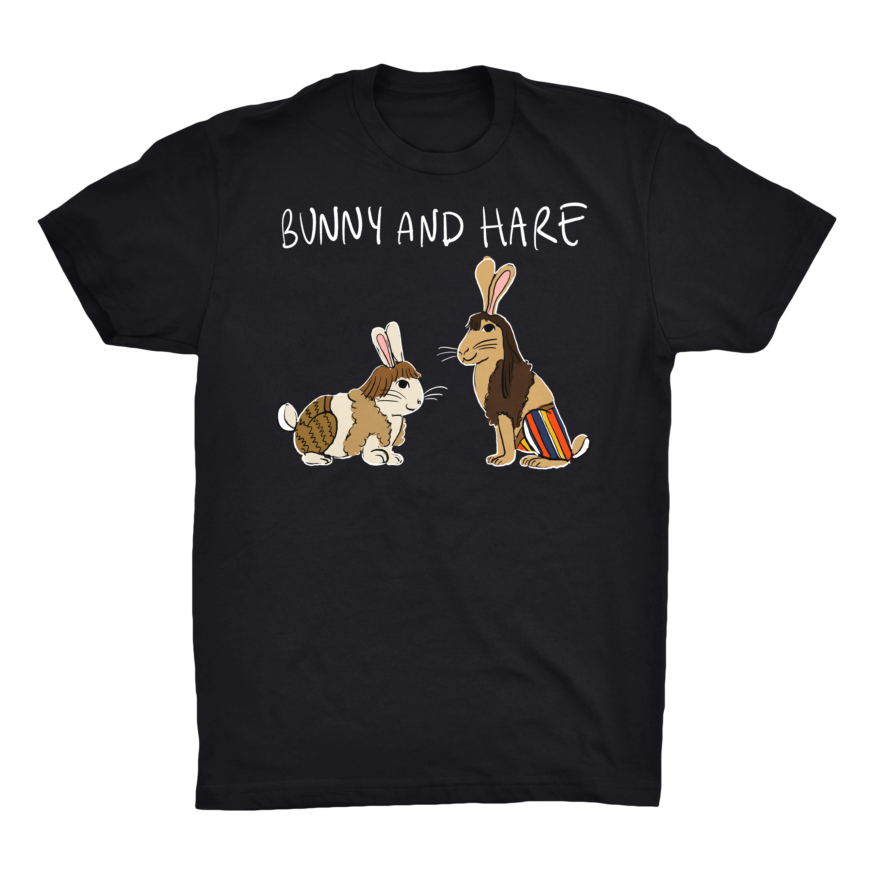 Bunny And Hare Black Tee