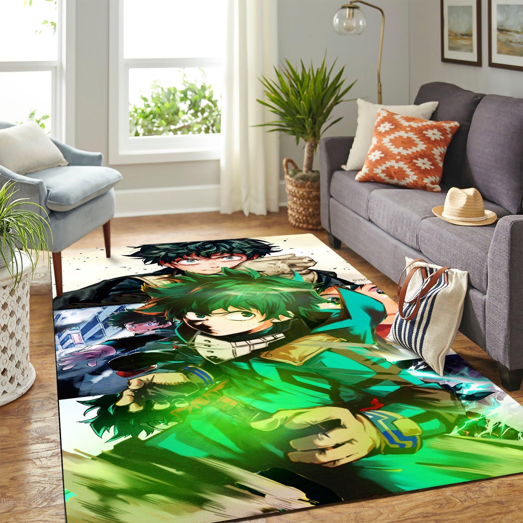 Izuku Midoriya Area Rug Geeky Carpet – Home Decor – Bedroom Living Room Décor