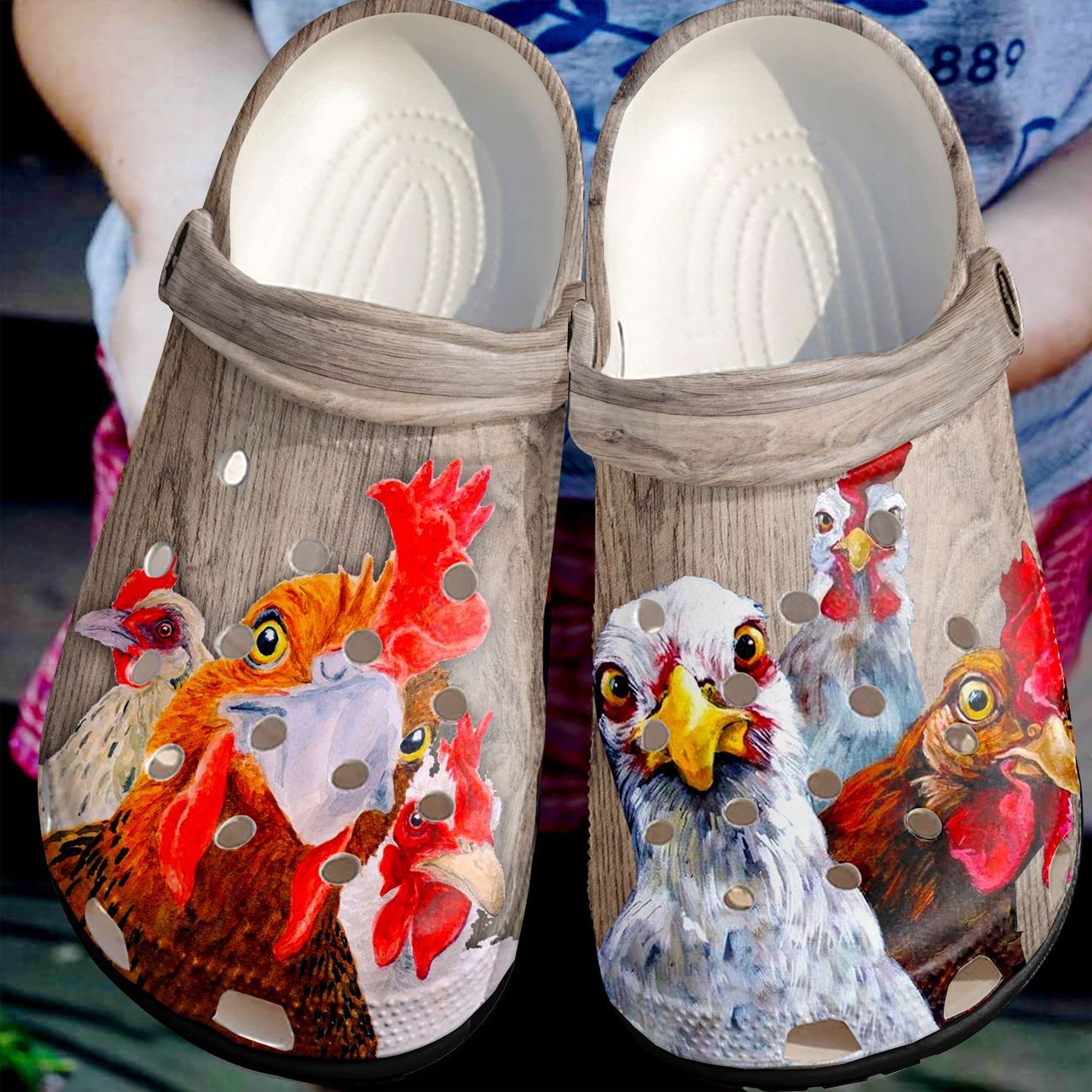 Farmer Personalized Clog, Custom Name, Text, Color, Number Fashion Style For Women, Men, Kid, Print 3D Lovely Chickens