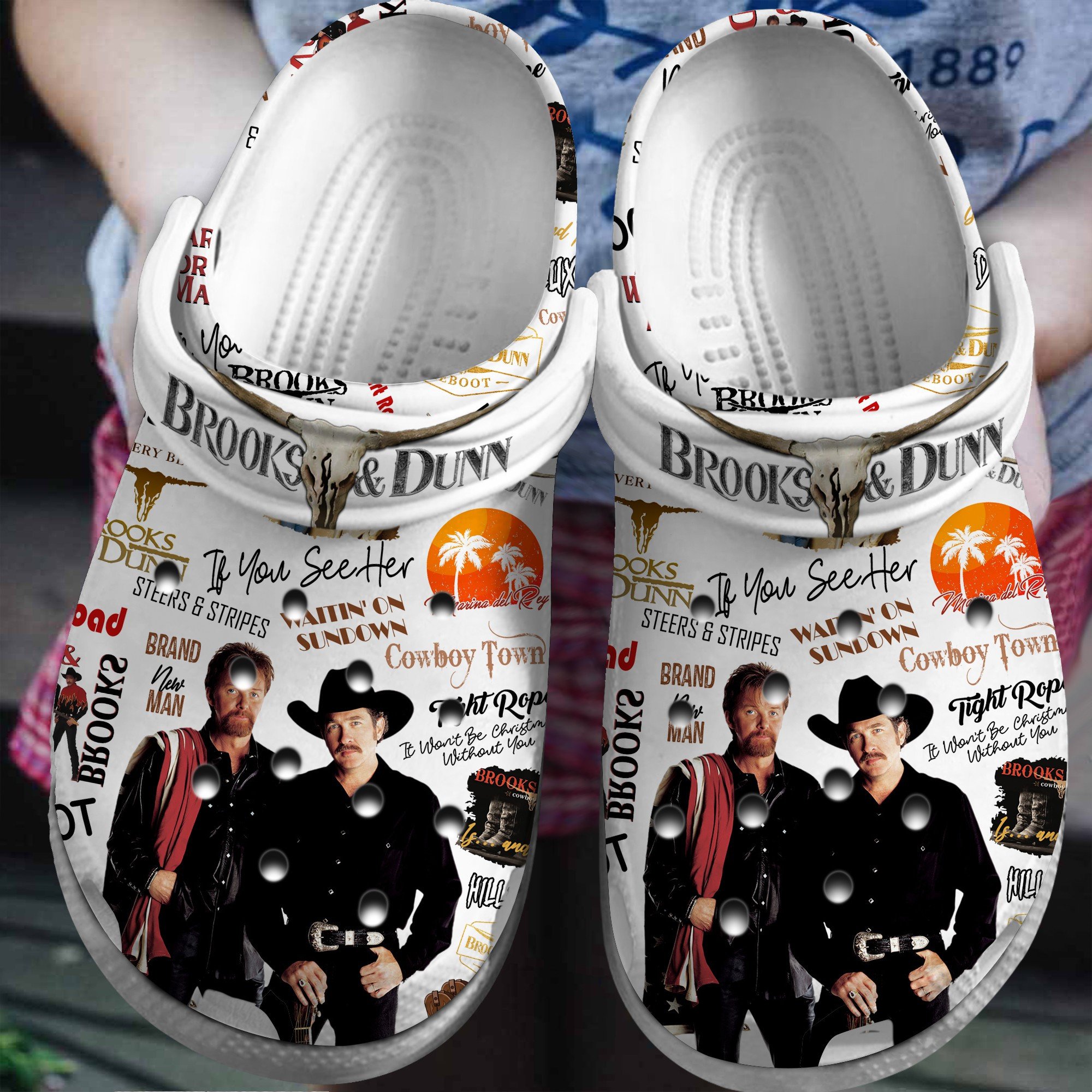 Brooks and Dunn Music Crocs Crocband Clogs Shoes Comfortable For Men Women and Kids 2