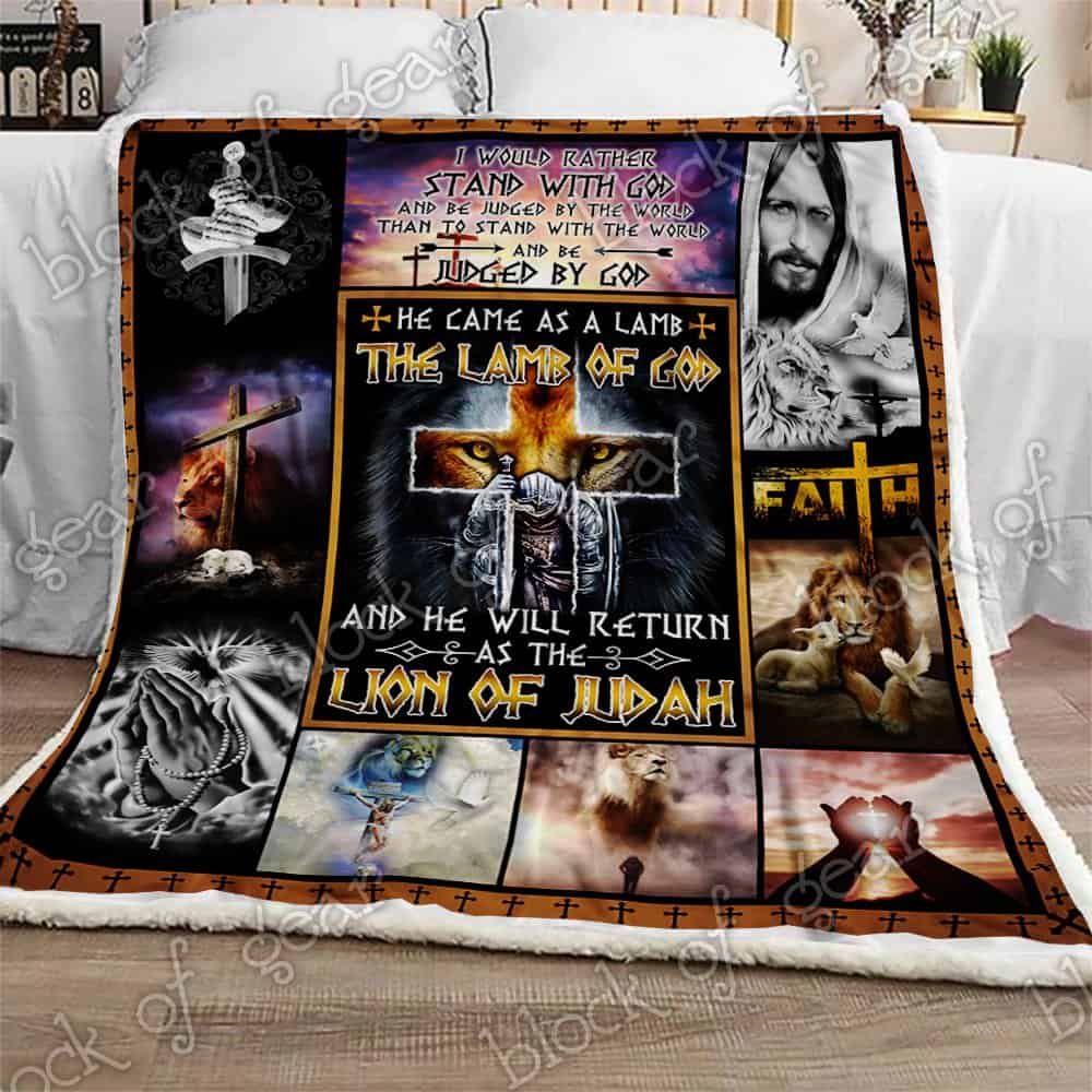 The Lion of Judah Sofa Sherpa Blanket