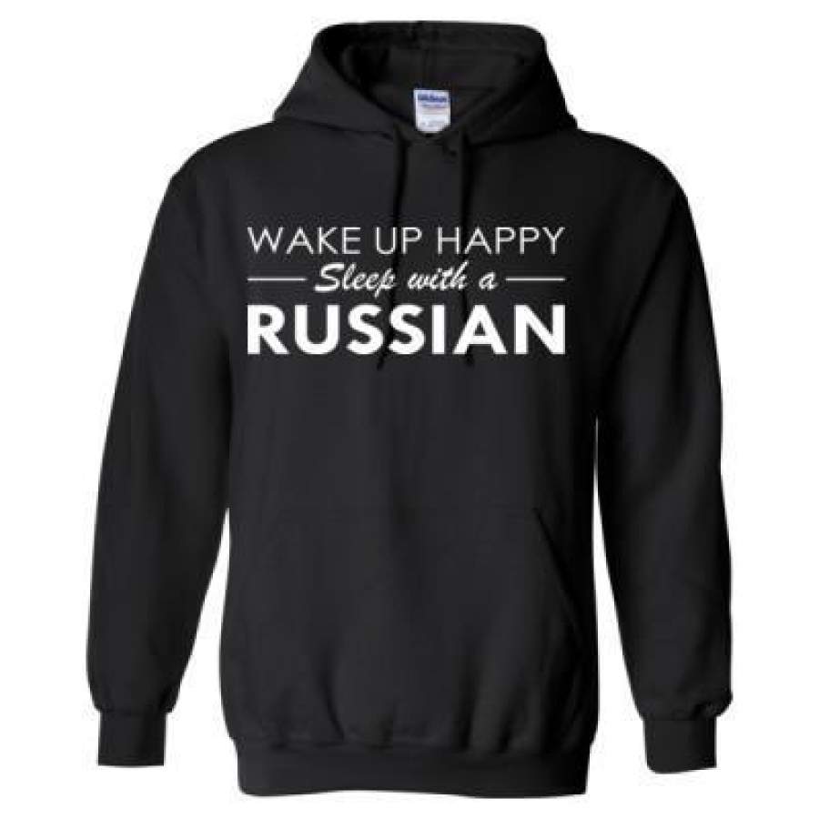 AGR Wake Up Happy Sleep With A Russian – Heavy Blend™ Hooded Sweatshirt