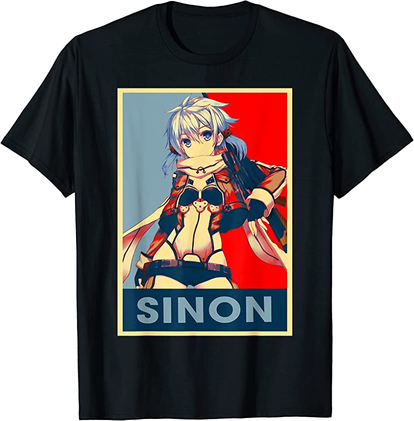 Vintage Online Design Art Sword Anime Manga Vaporware Sinons T-Shirt